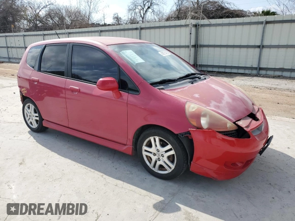 2008 Honda Fit Sport with VIN JHMGD38658S011457, listed as a Copart auction lot 43973425 with 103,314 mi miles and Salvage Title. Bid and sale history available at carsss.com. Image 4.