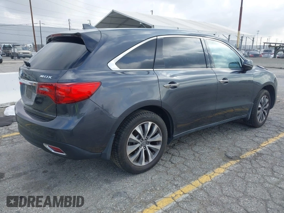 2016 Acura MDX w/Tech with VIN 5FRYD3H47GB020014, listed as a IAAI auction lot 41931725 with 121,520 mi miles. Bid and sale history available at carsss.com. Image 4.