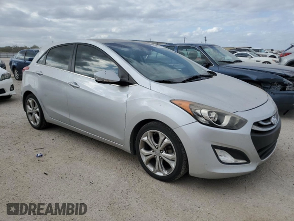 2013 Hyundai Elantra GT with VIN KMHD35LEXDU120945, listed as a Copart auction lot 76704754 with 107,043 mi miles and Salvage Title. Bid and sale history available at carsss.com. Image 4.