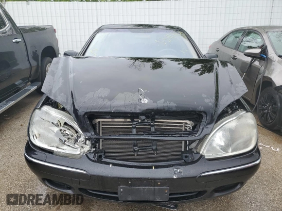 2001 Mercedes-Benz S-Class with VIN WDBNG70JX1A218220, listed as a Copart auction lot 53414154 with 64,171 mi miles and Salvage Title. Bid and sale history available at carsss.com. Image 5.