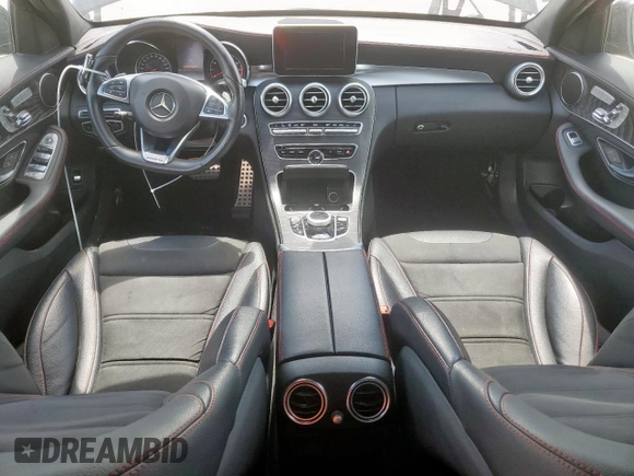 2018 Mercedes-Benz C 43 AMG with VIN 55SWF6EB2JU257667, listed as a Copart auction lot 51539385 with 48,258 mi miles and Salvage title. Bid and sale history available at DreamBid. Image 8.