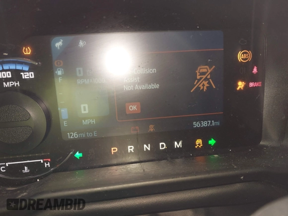 2022 Ford Bronco with VIN 1FMDE5BH1NLB71120, listed as a IAAI auction lot 41723502 with 56,387 mi miles and . Bid and sale history available at DreamBid. Image 7.