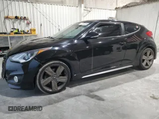 2015 Hyundai Veloster Turbo with VIN KMHTC6AE9FU233079, listed as a Copart auction lot 61044005 with 115,158 mi miles and Salvage title. Bid and sale history available at DreamBid. Image 1.