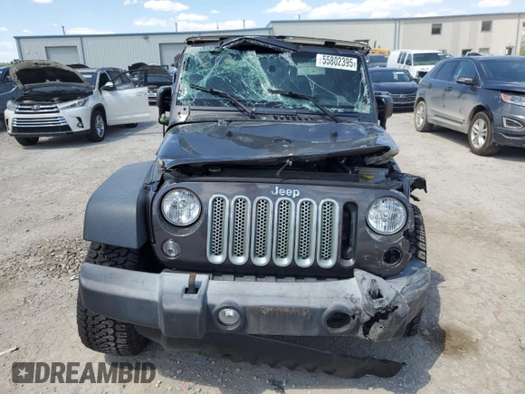 2017 Jeep Wrangler Unlimited Sport with VIN 1C4BJWDG5HL506501, listed as a Copart auction lot 55802395 with 96,756 mi miles and Salvage title. Bid and sale history available at DreamBid. Image 5.