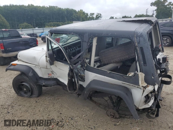 1995 Jeep Wrangler S with VIN 1J4FY19P3SP252810, listed as a Copart auction lot 71873444 with 0 mi miles and Salvage Title. Bid and sale history available at carsss.com. Image 2.