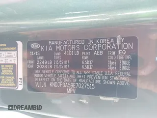 2014 Kia Soul + with VIN KNDJP3A59E7027515, listed as a IAAI auction lot 41841665 with 120,152 mi miles. Bid and sale history available at carsss.com. Image 9.