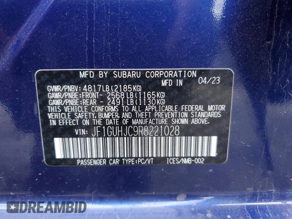 2024 Subaru Impreza RS with VIN JF1GUHJC9R8221028, listed as a Copart auction lot 72903664 with 29,249 mi miles and Salvage Title. Bid and sale history available at carsss.com. Image 15.
