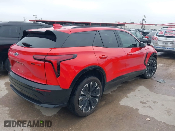 2024 Chevrolet Blazer EV eAWD RS z VIN 3GNKDCRJXRS200875, wystawiony jako IAAI lot #41685206 z przebiegiem 7 610 mil mil oraz . Historia ofert i sprzedaży dostępna na DreamBid. Obrazek 4.