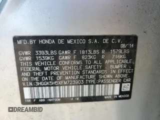 2015 Honda Fit LX с VIN 3HGGK5H5XFM723903, выставлен на аукционе Copart как лот 57249685 с пробегом 90 949 миль миль и Списание • Salvage title. История ставок и продаж доступна на DreamBid. Изображение 12.