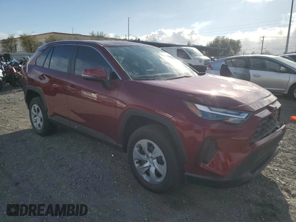 2025 Toyota RAV4 LE with VIN 2T3K1RFV9SW377454, listed as a Copart auction lot 49300805 with 1,736 mi miles and Salvage Title. Bid and sale history available at carsss.com. Image 4.
