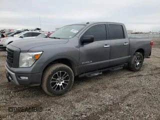 2021 Nissan Titan SV z VIN 1N6AA1EDXMN510381, wystawiony jako Copart lot #45906775 z przebiegiem 106 385 mil mil oraz Szkoda całkowita • Salvage title. Historia ofert i sprzedaży dostępna na DreamBid. Obrazek 1.