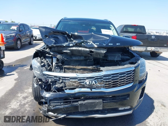 2020 Kia Telluride SX with VIN 5XYP54HC8LG075209, listed as a IAAI auction lot 42000202 with 107,590 mi miles and . Bid and sale history available at DreamBid. Image 6.