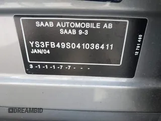 2004 Saab 9-3 z VIN YS3FB49S041036411, wystawiony jako IAAI lot #42010899 z przebiegiem 130 847 mil mil oraz . Historia ofert i sprzedaży dostępna na DreamBid. Obrazek 9.