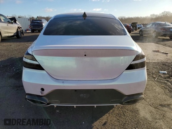 2022 Genesis G70 Launch Edition with VIN KMTG14TE8NU082197, listed as a Copart auction lot 41468635 with 34,844 mi miles and Salvage Title. Bid and sale history available at DreamBid. Image 6.