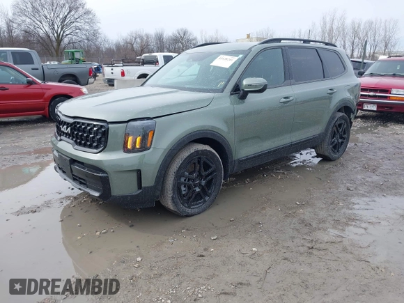 2024 Kia Telluride EX with VIN 5XYP3DGC5RG559709, listed as a IAAI auction lot 41828201 with 6,114 mi miles and . Bid and sale history available at carsss.com. Image 2.