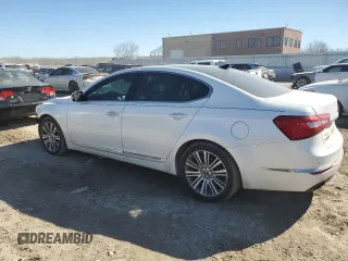 2014 Kia Cadenza Premium with VIN KNALN4D7XE5152520, listed as a Copart auction lot 47031785 with 142,386 mi miles and Salvage Title. Bid and sale history available at carsss.com. Image 2.