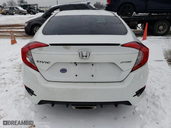 2021 Honda Civic Sedan Sport with VIN 2HGFC2F8XMH510143, listed as a Copart auction lot 44635225 with 49,871 mi miles and Salvage Title. Bid and sale history available at carsss.com. Image 6.