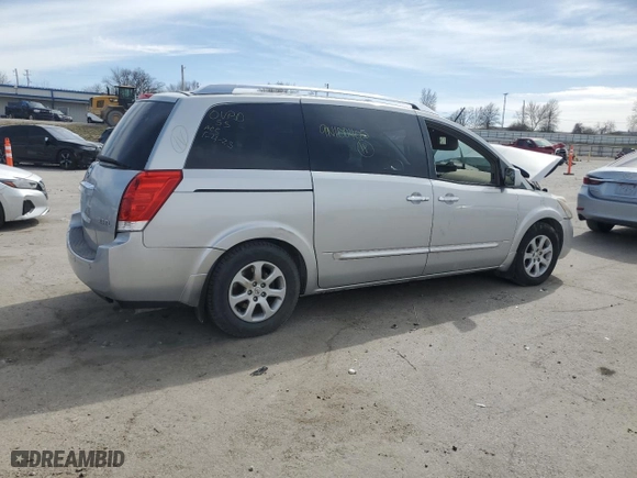 2009 Nissan Quest SL with VIN 5N1BV28U89N100405, listed as a Copart auction lot 48771665 with 0 mi miles and Salvage Title. Bid and sale history available at carsss.com. Image 3.