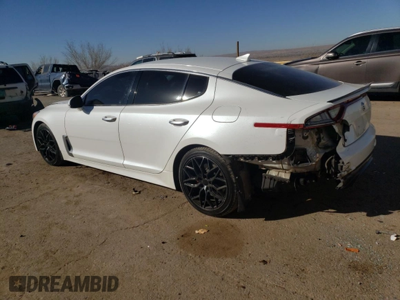 2018 Kia Stinger with VIN KNAE15LAXJ6030560, listed as a Copart auction lot 43964235 with 97,371 mi miles and Salvage Title. Bid and sale history available at DreamBid. Image 2.