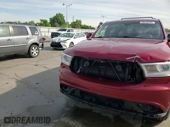 2015 Dodge Durango SXT with VIN 1C4RDJAG1FC114769, listed as a Copart auction lot 58638545 with 143,193 mi miles and Salvage title. Bid and sale history available at DreamBid. Image 14.