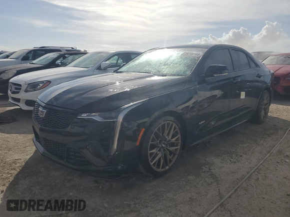 2023 Cadillac CT4-V Blackwing z VIN 1G6DL5RP2P0460117, wystawiony jako Copart lot #75218744 z przebiegiem 5623 mil mil oraz Nie do naprawy. Historia ofert i sprzedaży dostępna na DreamBid. Obrazek 1.