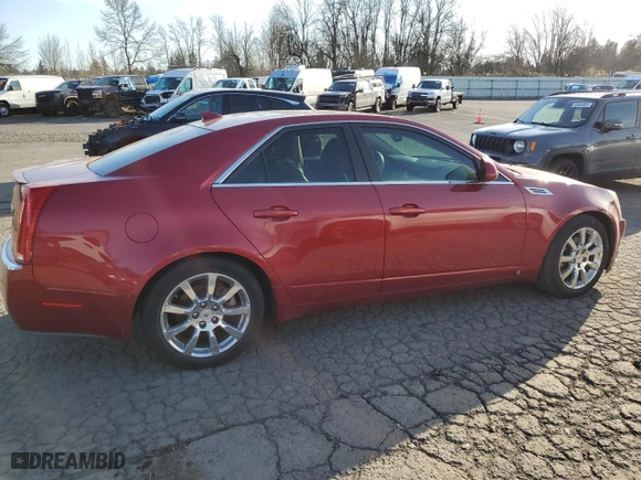 2009 Cadillac CTS RWD w/1SB with VIN 1G6DV57V690134156, listed as a Copart auction lot 47321595 with 0 mi miles and Clean Title. Bid and sale history available at carsss.com. Image 3.