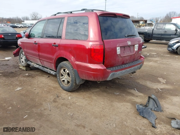 2003 Honda Pilot EX with VIN 2HKYF18543H556374, listed as a IAAI auction lot 41748467 with 207,343 mi miles. Bid and sale history available at carsss.com. Image 3.