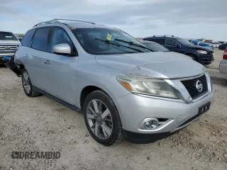 2013 Nissan Pathfinder Platinum with VIN 5N1AR2MM6DC633332, listed as a Copart auction lot 47491855 with 157,924 mi miles and Salvage Title. Bid and sale history available at carsss.com. Image 4.