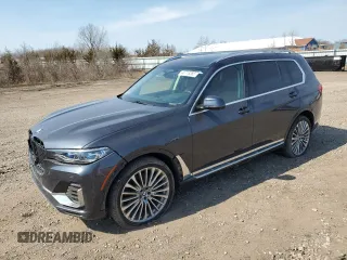 2019 BMW X7 xDrive50i with VIN 5UXCX4C52KLS36852, listed as a Copart auction lot 48715385 with 45,551 mi miles and Salvage Title. Bid and sale history available at carsss.com. Image 1.