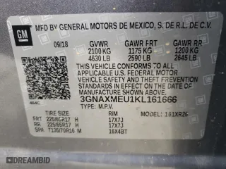 2019 Chevrolet Equinox LT with VIN 3GNAXMEU1KL161666, listed as a Copart auction lot 61554923 with 30,832 mi miles and Salvage Title. Bid and sale history available at carsss.com. Image 12.
