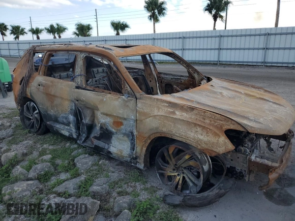 2023 Volkswagen Atlas SEL with VIN 1V2BR2CA0PC555097, listed as a Copart auction lot 74428314 with Not provided miles and Non repairable. Bid and sale history available at DreamBid. Image 4.