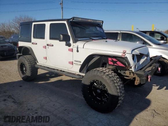 2018 Jeep Wrangler Unlimited Sport S with VIN 1C4BJWDG5JL846821, listed as a Copart auction lot 53310315 with 84,880 mi miles and Salvage title. Bid and sale history available at DreamBid. Image 4.