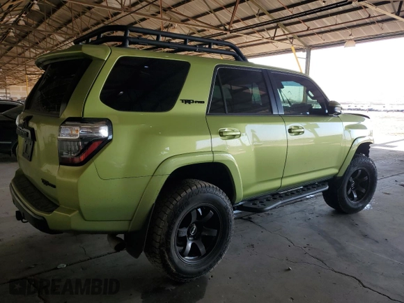 2022 Toyota 4Runner TRD Pro with VIN JTELU5JR6N5980836, listed as a Copart auction lot 63045125 with 52,714 mi miles and Salvage title. Bid and sale history available at DreamBid. Image 3.