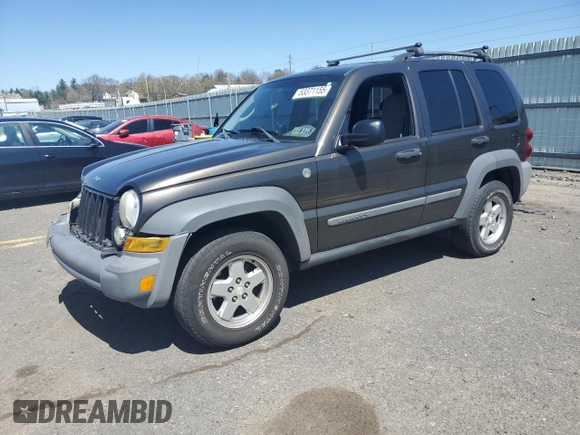 2005 Jeep Liberty Sport with VIN 1J4GL48KX5W602969, listed as a Copart auction lot 53371155 with 134,441 mi miles and Salvage Title. Bid and sale history available at DreamBid. Image 1.