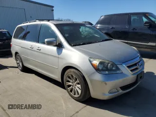 2005 Honda Odyssey TOURING with VIN 5FNRL388X5B126627, listed as a Copart auction lot 46654645 with 220,805 mi miles and Salvage Title. Bid and sale history available at carsss.com. Image 4.