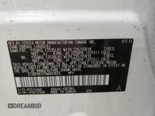 2013 Toyota RAV4 Limited with VIN 2T3DFREV7DW001625, listed as a Copart auction lot 52610955 with 152,405 mi miles and Salvage Title. Bid and sale history available at DreamBid. Image 14.