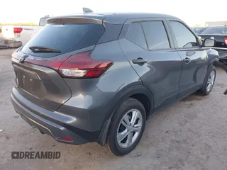 2024 Nissan Kicks S with VIN 3N1CP5BV8RL594399, listed as a IAAI auction lot 41797405 with 4,596 mi miles. Bid and sale history available at carsss.com. Image 4.