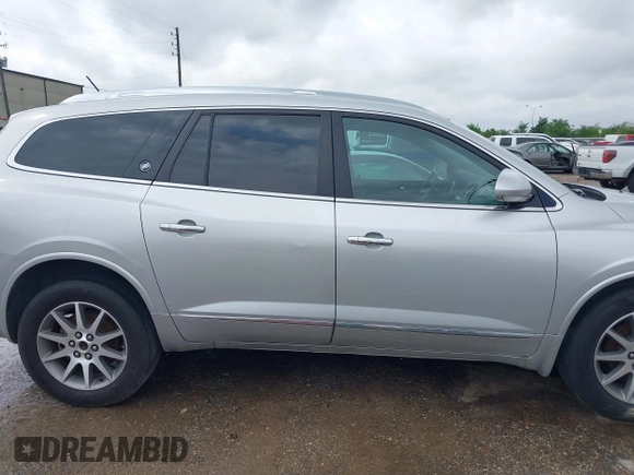 2014 Buick Enclave Leather with VIN 5GAKRBKD1EJ306833, listed as a IAAI auction lot 42154259 with 217,656 mi miles and . Bid and sale history available at DreamBid. Image 13.