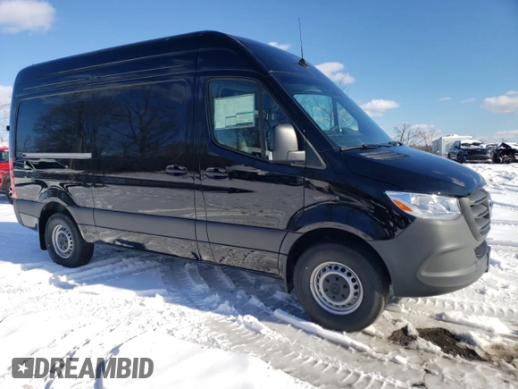 2024 Mercedes-Benz Sprinter with VIN W1Y4NBHY7RT191884, listed as a Copart auction lot 44954555 with 16 mi miles and Salvage Title. Bid and sale history available at DreamBid. Image 4.