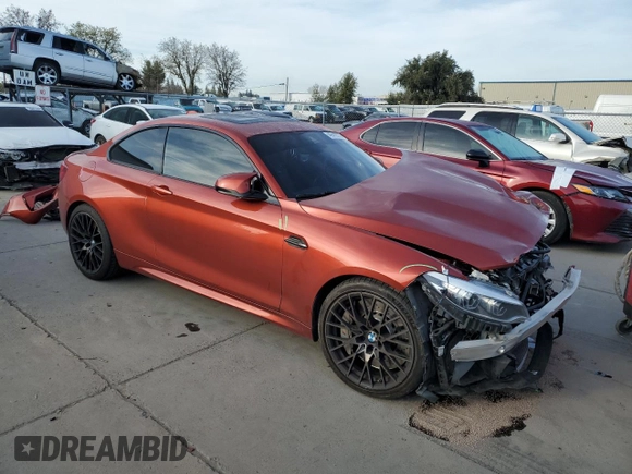 2020 BMW M2 Competition with VIN WBS2U7C06L7G01793, listed as a Copart auction lot 48419355 with 74,459 mi miles and Salvage Title. Bid and sale history available at carsss.com. Image 4.