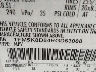 2017 Ford Explorer XLT with VIN 1FM5K8D84HGD63088, listed as a IAAI auction lot 42030137 with 101,645 mi miles and . Bid and sale history available at DreamBid. Image 9.