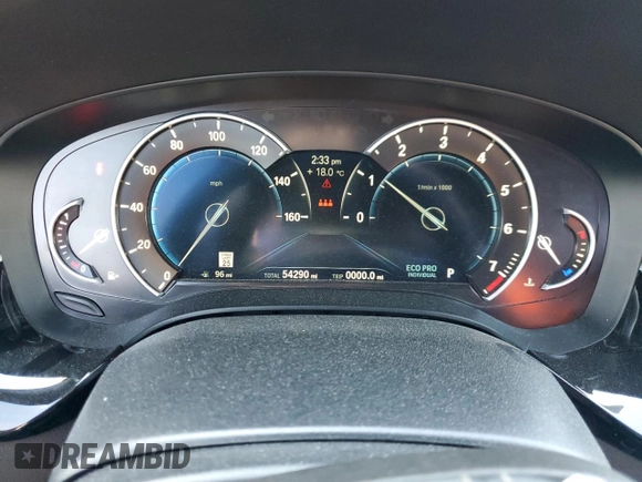 2018 BMW 5 Series 530i with VIN WBAJA5C59JWA36905, listed as a Copart auction lot 42958585 with 54,290 mi miles and Salvage Title. Bid and sale history available at DreamBid. Image 9.