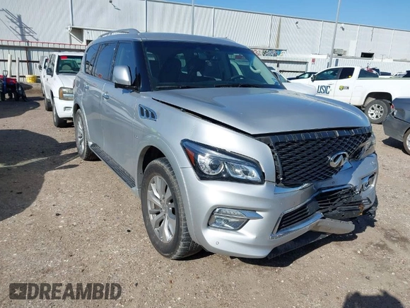 2017 Infiniti QX80 z VIN JN8AZ2NE5H9159392, wystawiony jako IAAI lot #41666185 z przebiegiem 42 482 mil mil oraz . Historia ofert i sprzedaży dostępna na DreamBid. Obrazek 1.