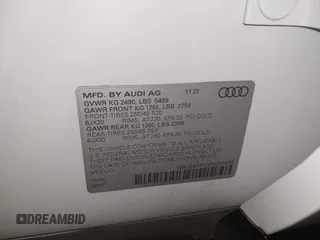 2023 Audi Q5 S line Premium Plus with VIN WA1EAAFYXP2061578, listed as a IAAI auction lot 42338898 with 20,190 mi miles and . Bid and sale history available at DreamBid. Image 9.