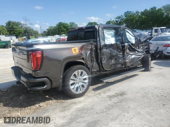 2020 GMC Sierra 1500 Denali with VIN 1GTU9FEL3LZ164890, listed as a Copart auction lot 51253935 with 63,147 mi miles and Non Repairable. Bid and sale history available at DreamBid. Image 3.