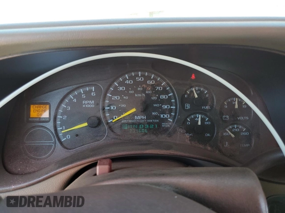 2001 Chevrolet Tahoe LT with VIN 1GNEC13T71R164164, listed as a Copart auction lot 60066165 with 234,506 mi miles and Salvage title. Bid and sale history available at DreamBid. Image 9.