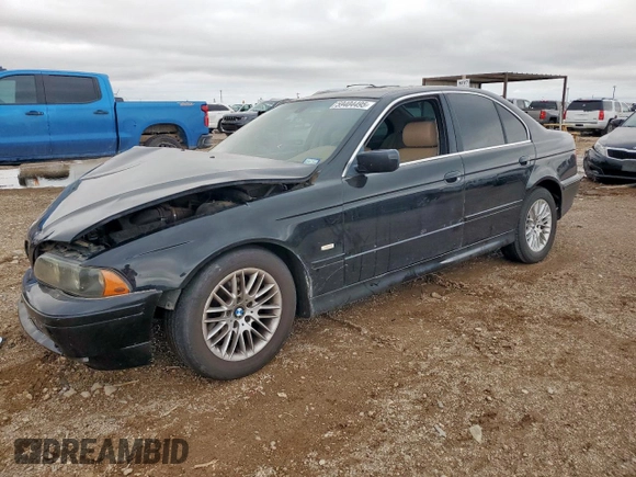 2001 BMW 5 Series 530i z VIN WBADT63451CF13044, wystawiony jako Copart lot #59404495 z przebiegiem Nie podano mil oraz Szkoda całkowita • Salvage title. Historia ofert i sprzedaży dostępna na DreamBid. Obrazek 1.