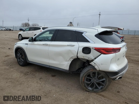 2019 Infiniti QX50 Essential with VIN 3PCAJ5M33KF102349, listed as a Copart auction lot 50349125 with 147,683 mi miles and Salvage Title. Bid and sale history available at DreamBid. Image 2.