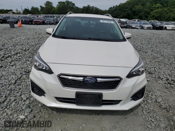 2017 Subaru Impreza Premium with VIN 4S3GTAD68H3735734, listed as a Copart auction lot 52715295 with 92,055 mi miles and Salvage title. Bid and sale history available at DreamBid. Image 5.