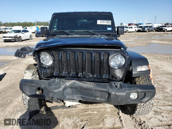2022 Jeep Wrangler Unlimited Sport with VIN 1C4HJXDG4NW206622, listed as a Copart auction lot 47971005 with 62,240 mi miles and Salvage Title. Bid and sale history available at DreamBid. Image 5.